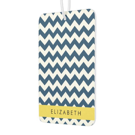 Blue Zigzag, Navy Blue Zickzack, Ihr Name Autolufterfrischer (Links)