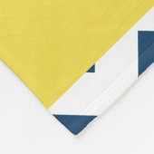 Blue Zigzag, Navy Blue Zickzack, Ihr Name Fleecedecke (Ecke)