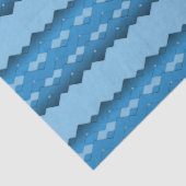 Blue Zigzag Seidenpapier (Ausschnitt)