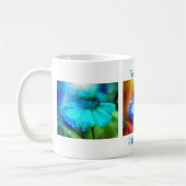 Blue Zinnia Blumengestein Personalisiert Kaffeetasse (Links)