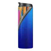 Blue Zipper Pencil Case Thermosbecher (Nach rechts gedreht)