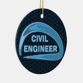 Blue Zivil Engineer Keramik Ornament (Rechts)