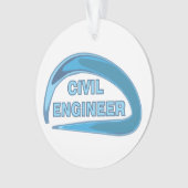 Blue Zivil Engineer Ornament (Vorderseite)