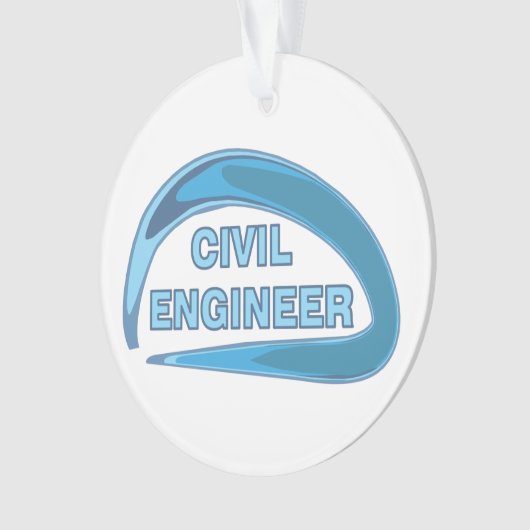 Blue Zivil Engineer Ornament (Vorderseite)