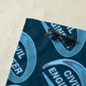 Blue Zivil Engineer Strandtuch (Beispiel)