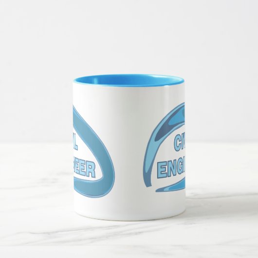 Blue Zivil Engineer Tasse (Zentrum)