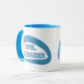Blue Zivil Engineer Tasse (Vorderseite Links)
