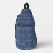 Blue Zodiac Denim Pattern Crossbody Bag (Vorderseite)