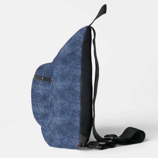 Blue Zodiac Denim Pattern Crossbody Bag (Rechts)