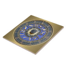 Blue Zodiac Wheel