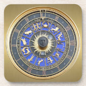 Blue Zodiac Wheel Getränkeuntersetzer (Vorderseite)