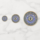 Blue Zodiac Wheel Konfetti (Rückseiten)