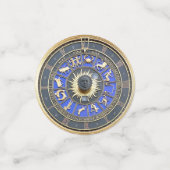 Blue Zodiac Wheel Konfetti (Klein Vorderseite)
