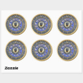 Blue Zodiac Wheel Sticker (Blatt)