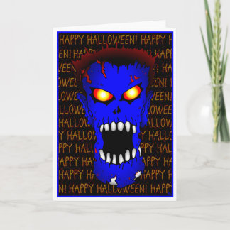 Blue ZOMBIE Halloween-Karten Karte