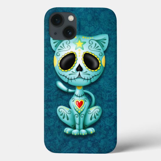 Blue Zombie Sugar Kitten Case-Mate iPhone Hülle (Rückseite)