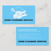 Blue Zuhause Cleaning Service Janitorial Maid Visitenkarte (Vorne/Hinten)