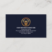 Blue Zuhause Electric Power Line Electrical Servic Visitenkarte (Rückseite)