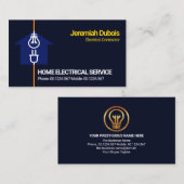 Blue Zuhause Electric Power Line Electrical Servic Visitenkarte (Vorne/Hinten)