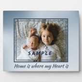 Blue Zuhause is where My Heart is Foto Fotoplatte (Vorderseite)