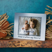 Blue Zuhause is where My Heart is Foto Fotoplatte (Seite)