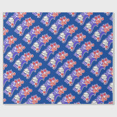 Blue Zuhause Run Baseball Geschenkpapier (Flach)