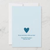 Blue Zuhause Sweet Zuhause Personalisiert Housewar Einladung (Rückseite)