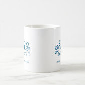 Blue Zuhause Sweet Zuhause Personalisiert Kaffeetasse (Mittel)