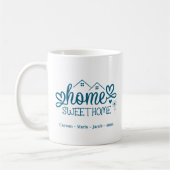 Blue Zuhause Sweet Zuhause Personalisiert Kaffeetasse (Links)