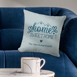 Blue Zuhause Sweet Zuhause Personalisiert Kissen
