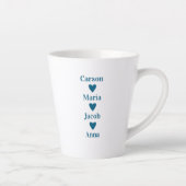 Blue Zuhause Sweet Zuhause Personalisiert Milchtasse (Rechts)