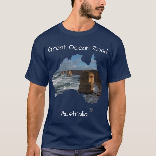 Blue Zwölf Apostles Great Ocean Road Australien T-Shirt (Vorderseite)