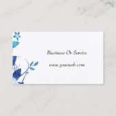 Blueattitude niedlicher künstlerischer Moder Visitenkarte (Rückseite)