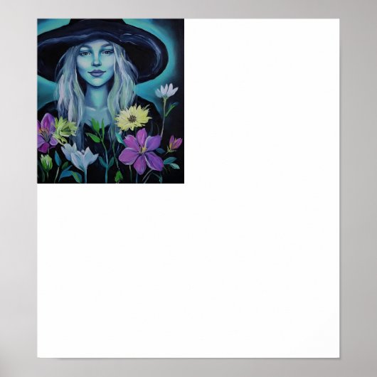 BlueAuraFlowerHexe Poster (Vorne)
