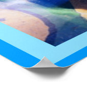 Blueball Billiards Art Poster (Ecke)