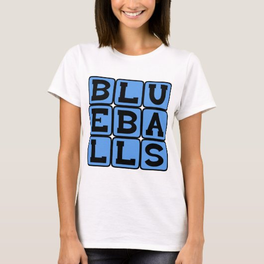 Blueballs, blaue Balls T-Shirt (Vorderseite)