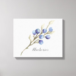Bluebeeren auf Branch Canvas Print Leinwanddruck