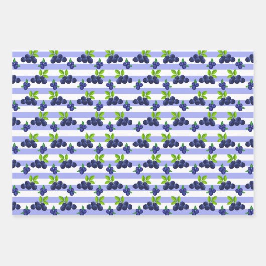 Bluebeeren-Jeden Anlaß Geschenkpapier Set (Vorderseite 3)