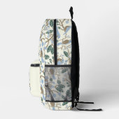 Bluebeeren und Bluebirds Light Blue, Brown, Creme Bedruckter Rucksack (Rechts)