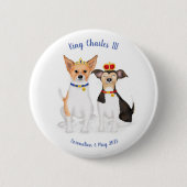 Bluebell & Beth Jack Russells Coronation Abzeichen Button (Vorderseite)