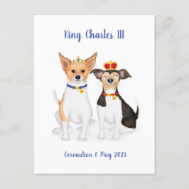 Bluebell & Beth Jack Russells Koronation Postkarte