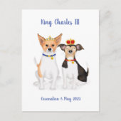 Bluebell & Beth Jack Russells Koronation Postkarte (Vorderseite)