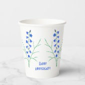 Bluebell Blume Jahrestag Pappbecher (Vorderseite)