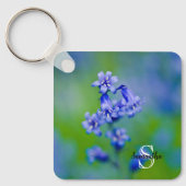 Bluebell Blume Keyring Schlüsselanhänger (Vorderseite)