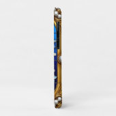 Bluebell-Blume und Goldene Rahmen Case-Mate iPhone Hülle (Hinten/Links)