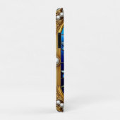 Bluebell-Blume und Goldene Rahmen Case-Mate iPhone Hülle (Hinten/Rechts)