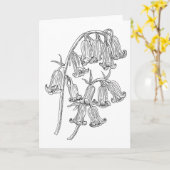 Bluebell-Blumen-Farbe es sich Raum-Gruß Karte (Gelbe Blume)