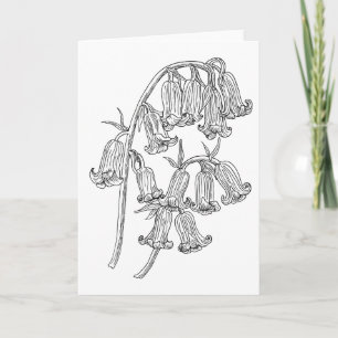 Bluebell-Blumen-Farbe es sich Raum-Gruß Karte