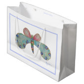 Bluebell Butterfly-Geschenktasche Große Geschenktüte (Vorderseite Schrägansicht)