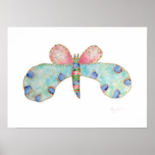 Bluebell Butterfly Print Poster